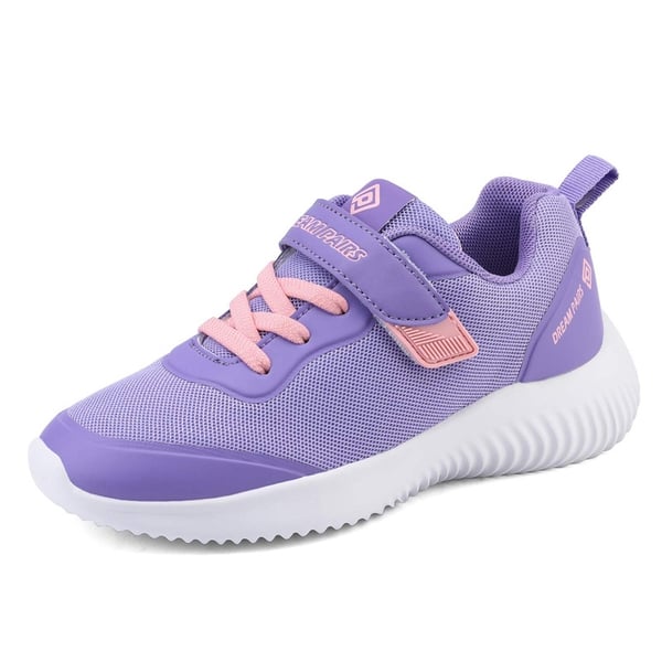 [EZ-Ons BreezeRunners] Breathable And Lightweight Kids Running Sneakers - PURPLE PINK -  0